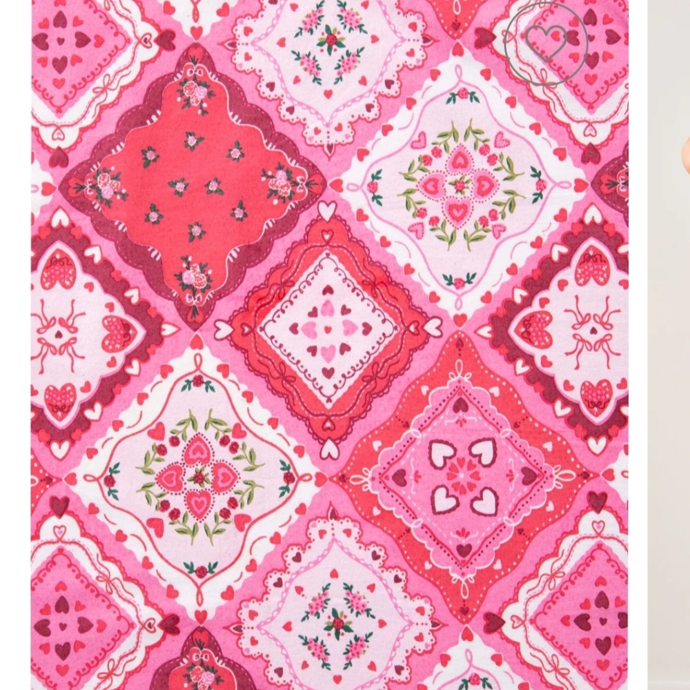 NWT Printfresh Cami Nightgown In Vintage Valentine, Size Small - Picture 5 of 7